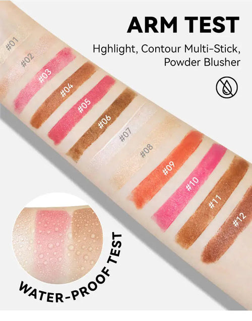 MLSMILE Highlight Contour 3-pack For 3D Makeup Brightening Skin Tone