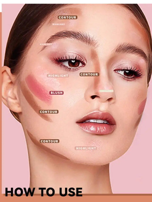 MLSMILE Highlight Contour 3-pack For 3D Makeup Brightening Skin Tone
