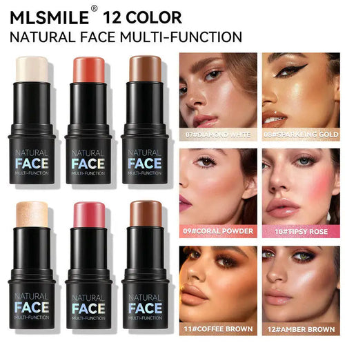 MLSMILE Highlight Contour 3-pack For 3D Makeup Brightening Skin Tone